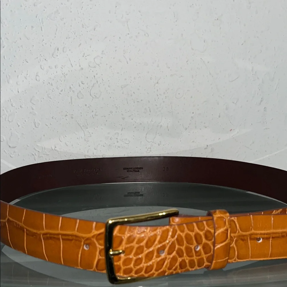NWOT Paul Frederick Men’s Leather belt made in Italy